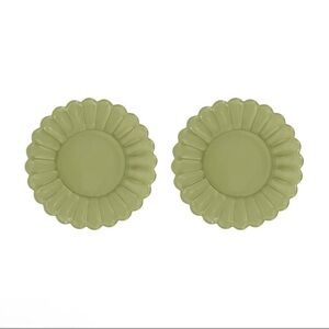 New! Target Bullseye Playground Set of Two Green Glass Plates, Spring 2026